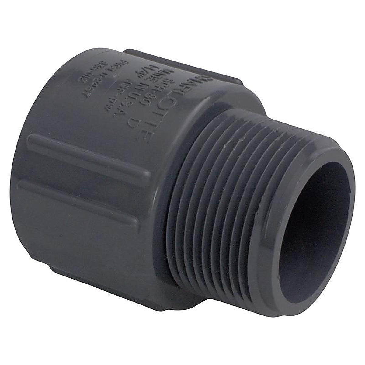 Charlotte Pipe PVC081091600 Schedule 80 2 in. Slip x 2 in. Dia. MPT PVC Adapter