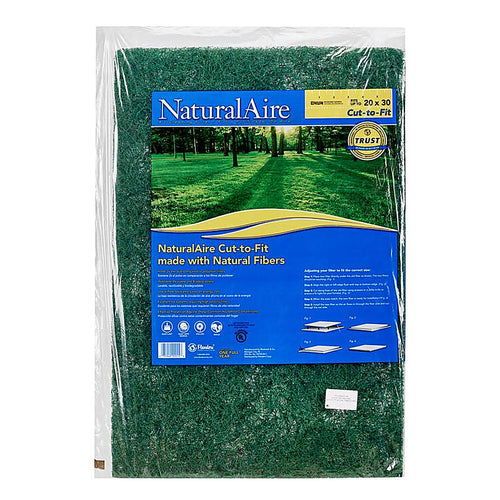 AAF Flanders SM1006 NaturalAire 20 in. W x 30 in. H x 1 in. D Natural Hair Matted Fiber Latex Pad