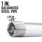 STZ Industries 301UP1X3 1 in. MIP each X 1 in. D MIP in. Galvanized Steel 3 in. L Nipple