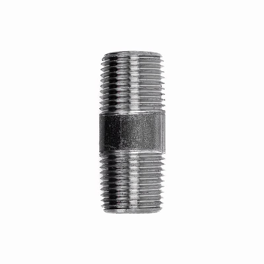 STZ Industries 308UP38X2 3/8 in. MIP each X 3/8 in. D MIP Black Steel 2 in. L Nipple
