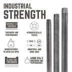 STZ Industries 308UP38X2 3/8 in. MIP each X 3/8 in. D MIP Black Steel 2 in. L Nipple