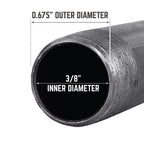 STZ Industries 308UP38X4 3/8 in. MIP each X 3/8 in. D MIP Black Steel 4 in. L Nipple