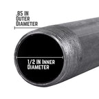 STZ Industries 300UP12XCL 1/2 in. MIP each X 1/2 in. D MIP Black Steel Close Nipple