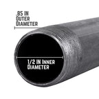 STZ Industries 300UP12X212 1/2 in. MIP each X 1/2 in. D MIP Black Steel 2-1/2 in. L Nipple