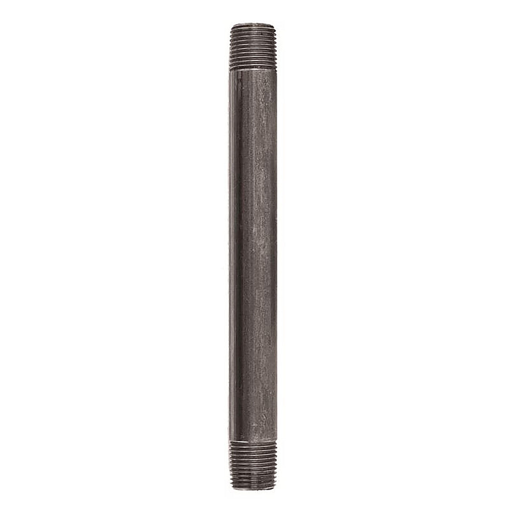 STZ Industries 302U12X8 1/2 in. MIP each X 1/2 in. D MIP Black Steel 8 in. L Nipple