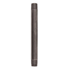 STZ Industries 302U12X8 1/2 in. MIP each X 1/2 in. D MIP Black Steel 8 in. L Nipple