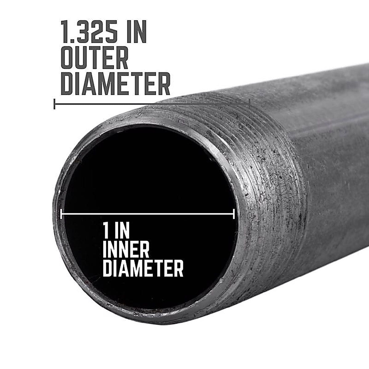 STZ Industries 300UP1X6 1 in. MIP each X 1 in. D MIP Black Steel 6 in. L Nipple