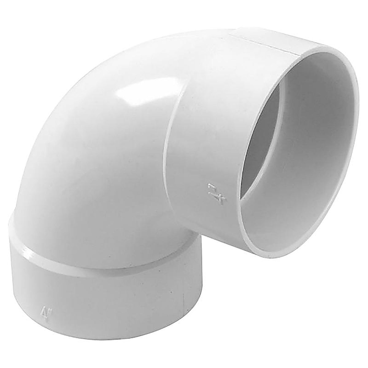 NDS 4P02 Schedule 35 4 in. Hub each X 4 in. D Hub PVC Elbow