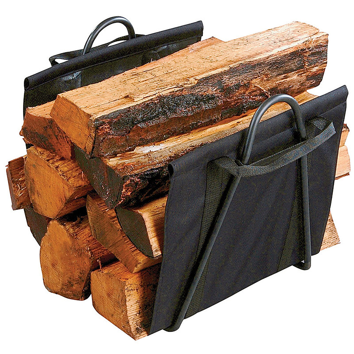 Panacea 15216 Black Matte Steel Log Rack