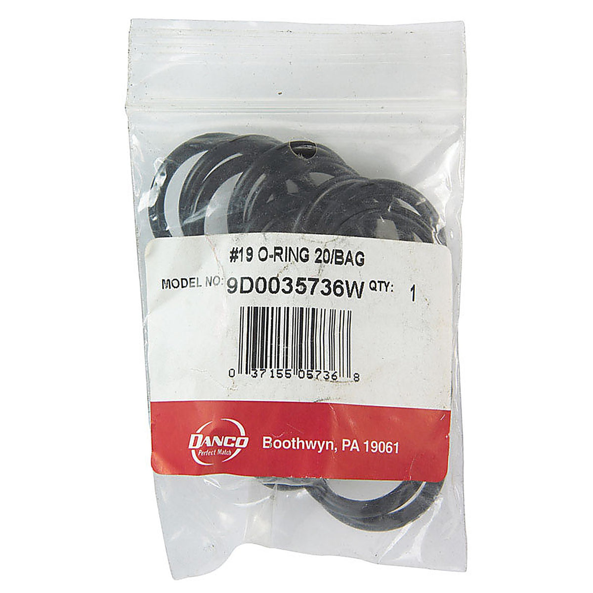 Danco - 35736W - 1-1/4 In. D X 1 In. D #19 Rubber O-Ring 20 Pack