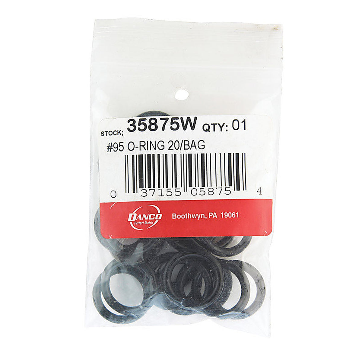 Danco - 35875W - 15/16 In. D X 11/16 In. D #95 Rubber O-Ring 20 Pack