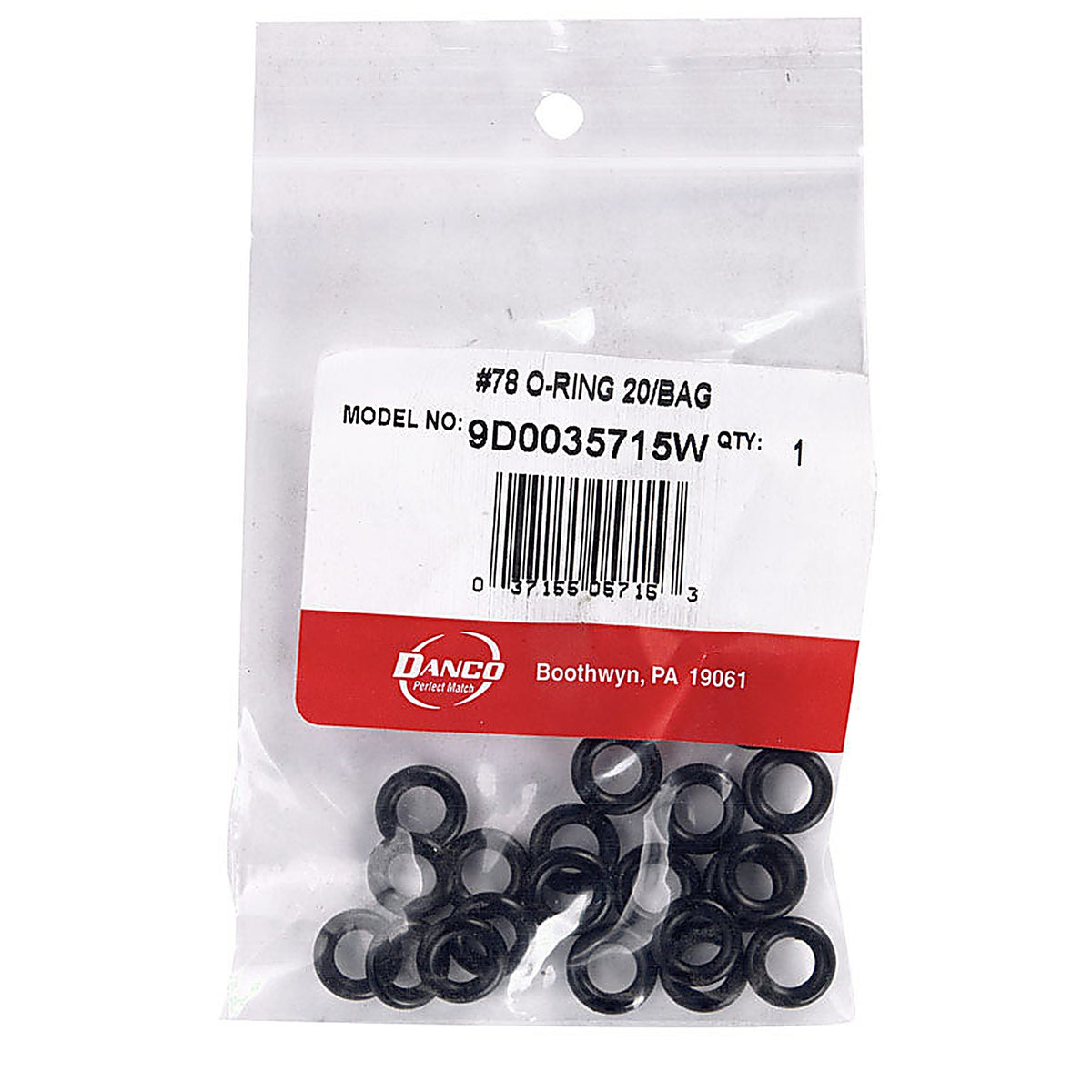 Danco - 35715W - 7/16 In. D X 1/4 In. D Rubber O-Ring 20 Pack