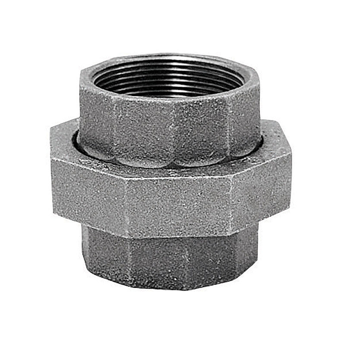 Anvil 8700163556 1-1/4 in. FPT x 1-1/4 in. Dia. FPT Galvanized Malleable Iron Union