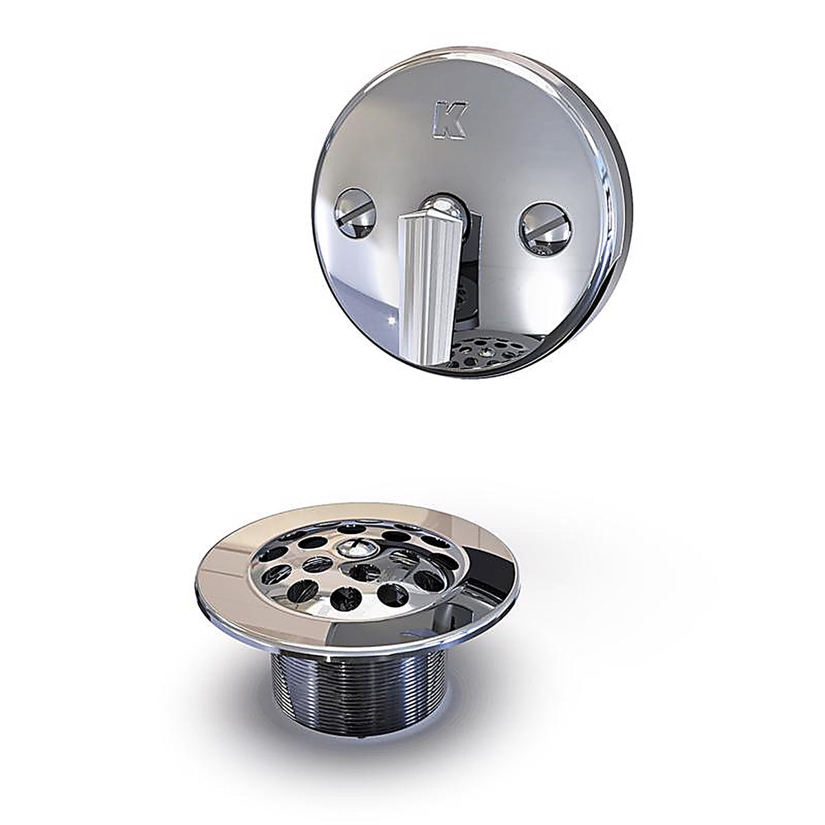 Keeney 64B 1-1/2 in. Dia. Chrome Plastic Triplever Bath Drain