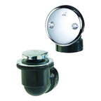 Keeney 631ABS Foot Lok 1-1/2 in. Dia. Chrome Plastic Bath Drain Half Pack
