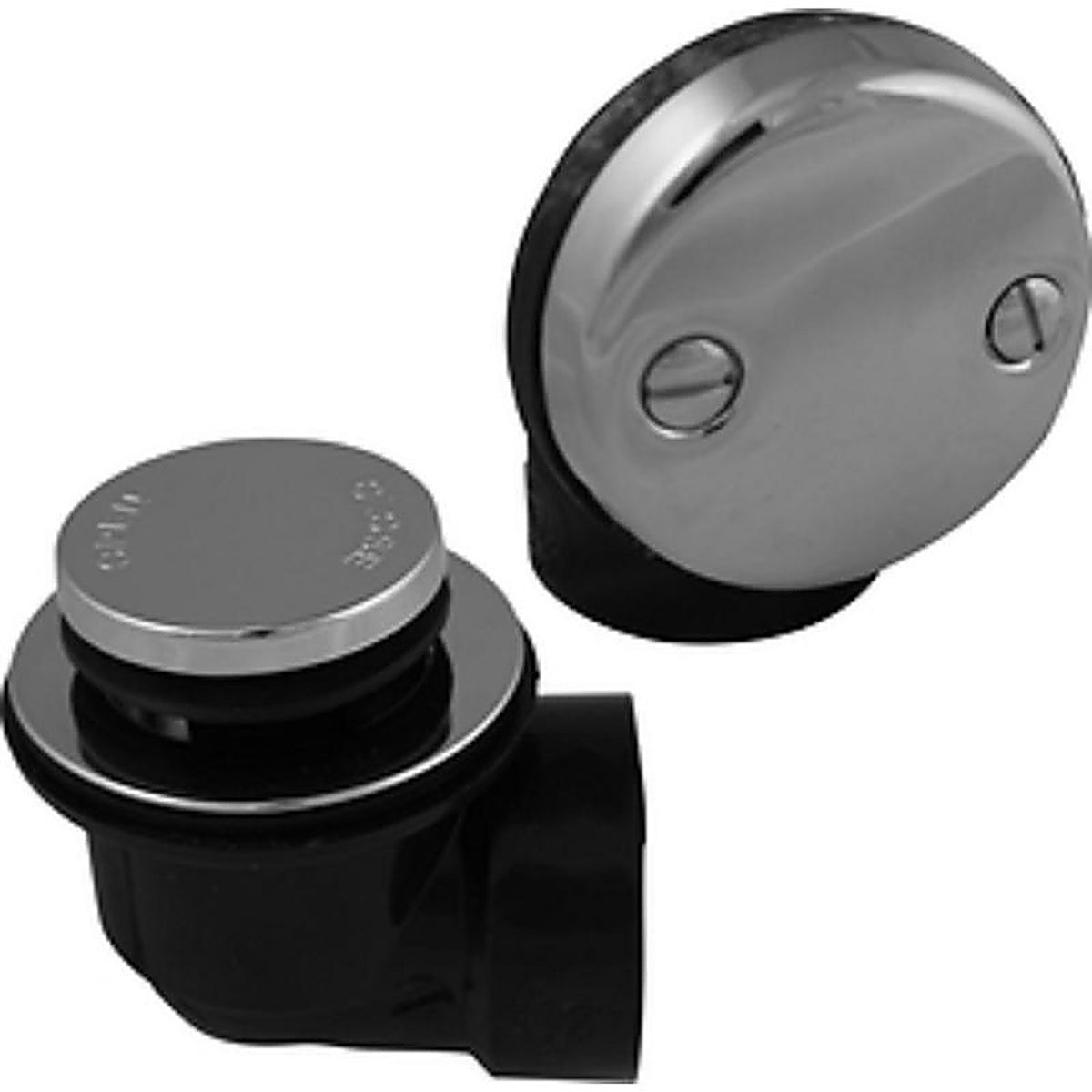 Keeney 631ABS Foot Lok 1-1/2 in. Dia. Chrome Plastic Bath Drain Half Pack