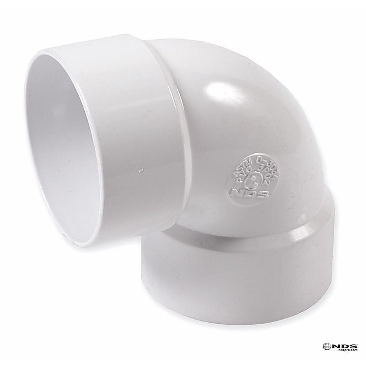 NDS 3P02 Schedule 35 3 in. Hub each X 3 in. D Hub PVC Elbow