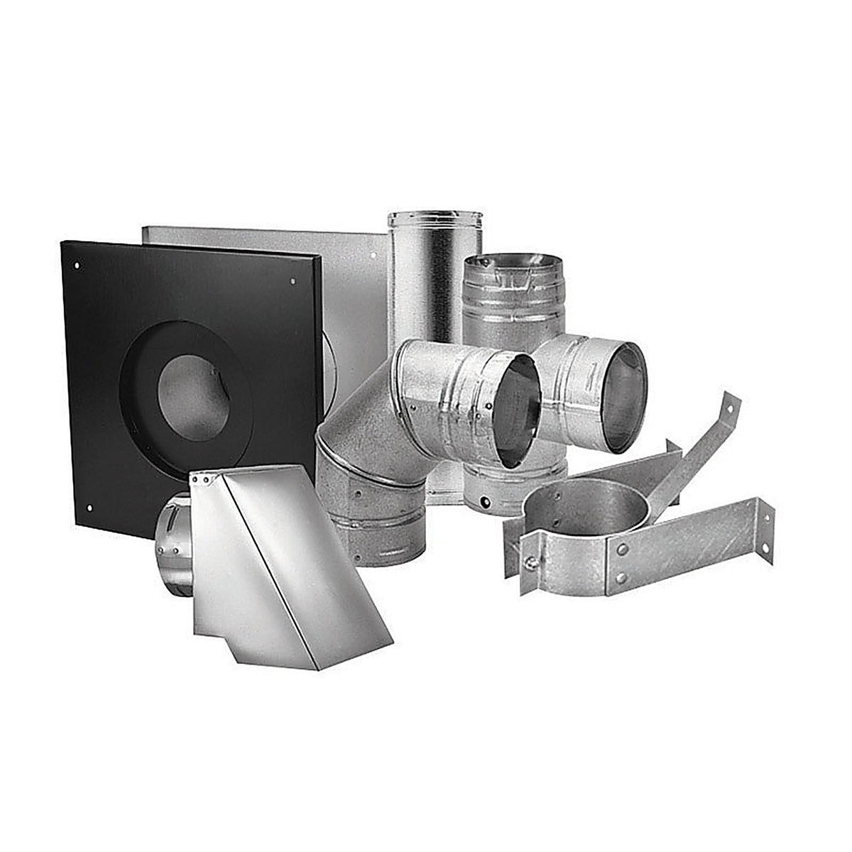 DuraVent 3PVL-KHA 3 in. H x 11.5 in. W Silver Steel Pellet Vent Kit