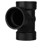 Charlotte Pipe ABS004000600 1-1/2 in. Hub x 1-1/2 in. Dia. Hub ABS Sanitary Tee