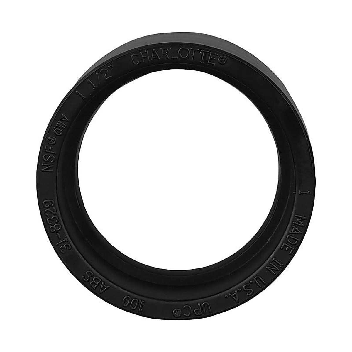 Charlotte Pipe ABS001000600 1-1/2 in. Hub x 1-1/2 in. Dia. Hub ABS Coupling
