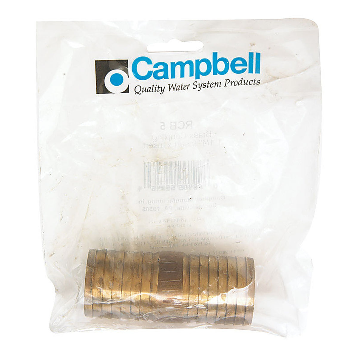 Campbell - RCB 5 - Red Brass 1.25 In. Insert Couple