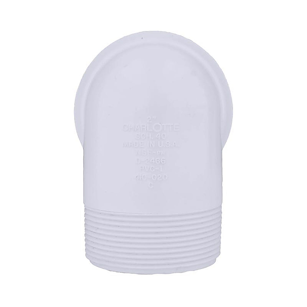 Charlotte Pipe PVC023061600 2 in. Slip x 2 in. Dia. MPT PVC Street Elbow