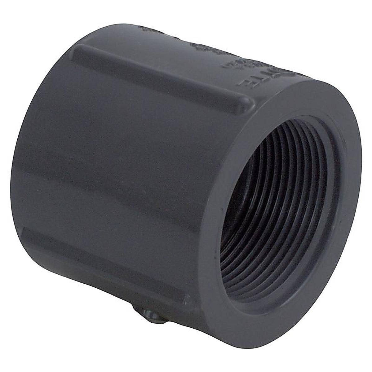 Charlotte Pipe PVC081021600 Schedule 80 1-1/4 in. FPT x 1-1/4 in. Dia. FPT PVC Coupling
