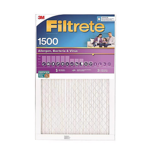 3M 2004-4 Filtrete 14 in. W X 25 in. H X 1 in. D 12 MERV Pleated Ultra Allergen Filter 1 pk