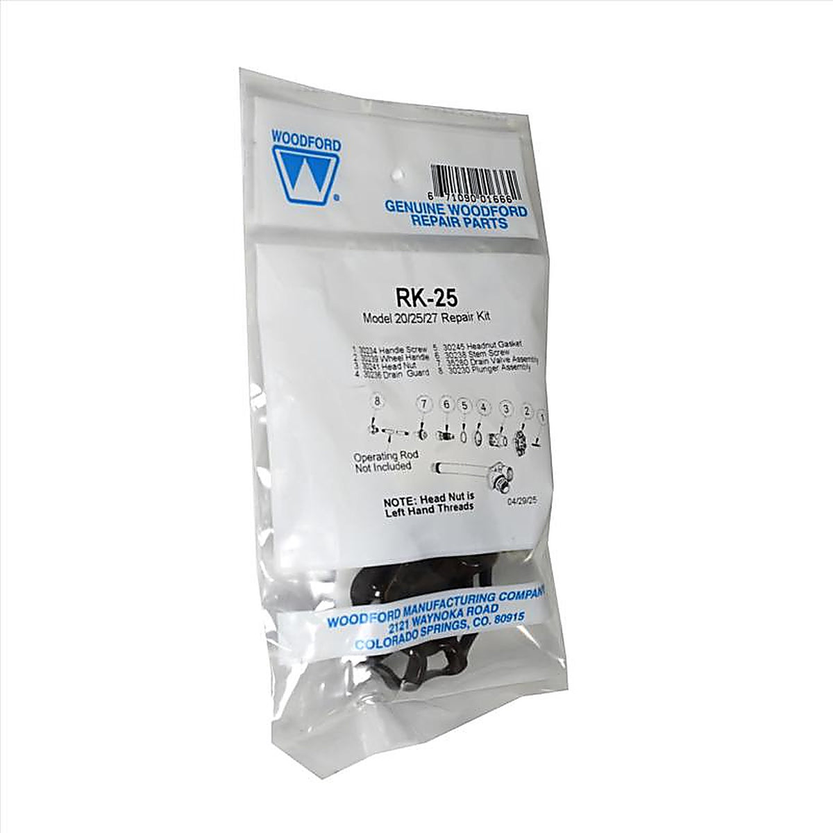 Woodford - RK-25 - Model 25 1/2 In. MIP In. Hose Anti-Siphon Brass Repair Kit