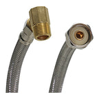 Fluidmaster - 1W48CU - 3/8 In. Compression X 1/2 In. D Compression 48 In. Stainless Steel Dishwasher Supply Lin
