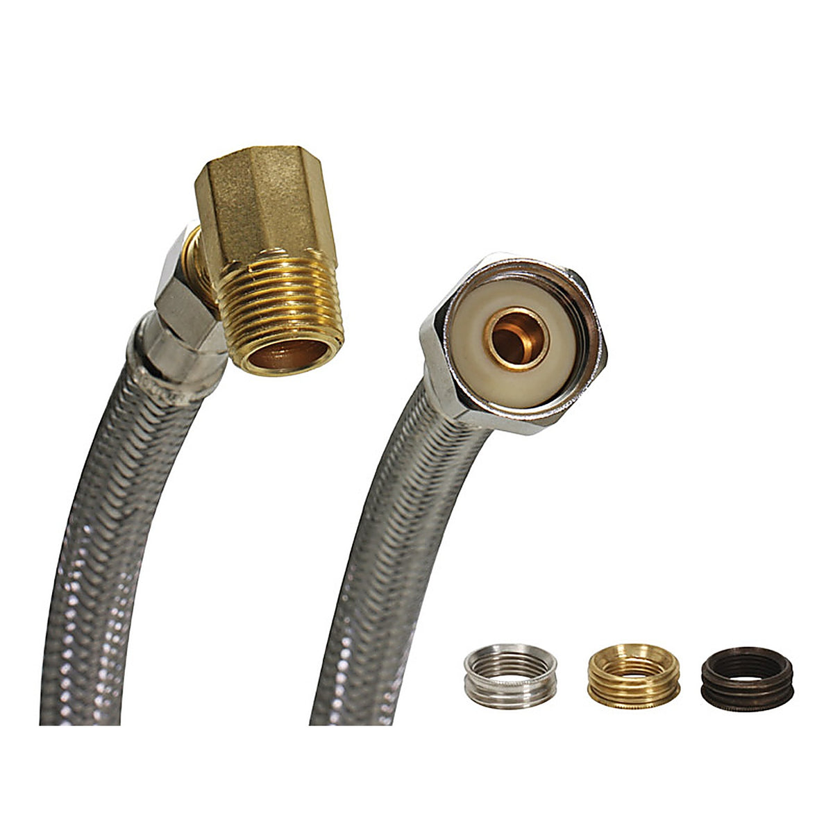 Fluidmaster - 1W60CU - 3/8 In. Compression X 1/2 In. D Fip 60 In. Stainless Steel Dishwasher Supply Line