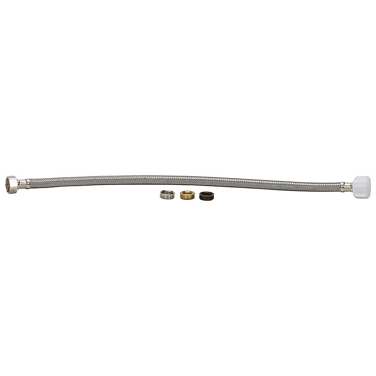 Fluidmaster - B4T20U - 1/2 In. Ballcock Ah X 7/8 In. D Ballcock 20 In. Braided Stainless Steel Supply Line