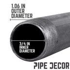 STZ Industries 302U34X9 3/4 in. MIP each X 3/4 in. D MIP Black Steel 9 in. L Nipple