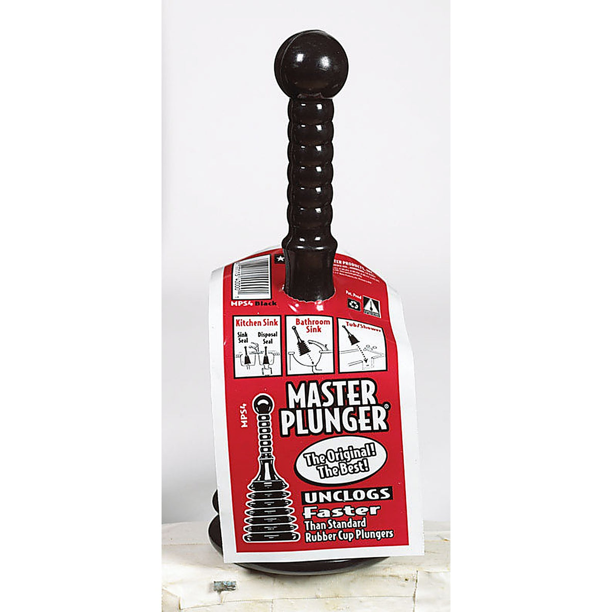 Gt Water Products - MPS4 - Master Plunger Mini Plunger 12 In. L X 4 In. D