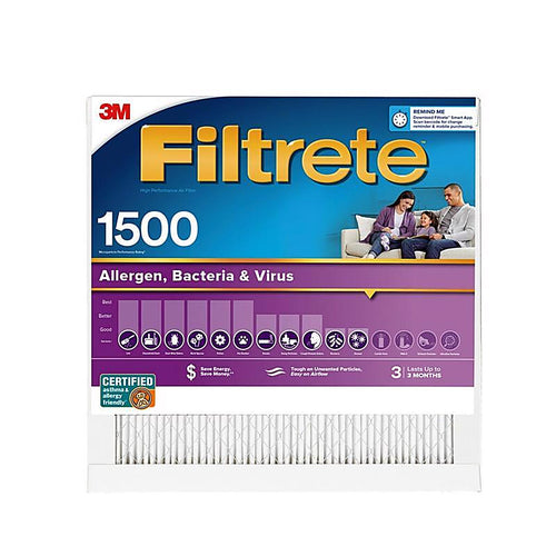 3M 2012DC-4 Filtrete 24 in. W X 24 in. H X 1 in. D 12 MERV Pleated Ultra Allergen Filter 1 pk