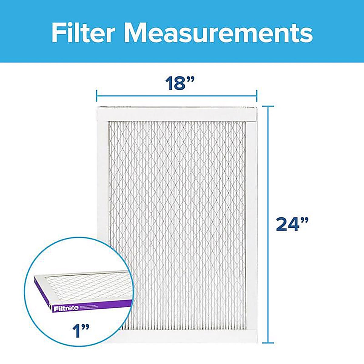 3M 2021-4 Filtrete 18 in. W X 24 in. H X 1 in. D 12 MERV Pleated Air Filter 1 pk