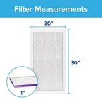 3M 2022-4 Filtrete 20 in. W X 30 in. H X 1 in. D 12 MERV Pleated Ultra Allergen Filter 1 pk