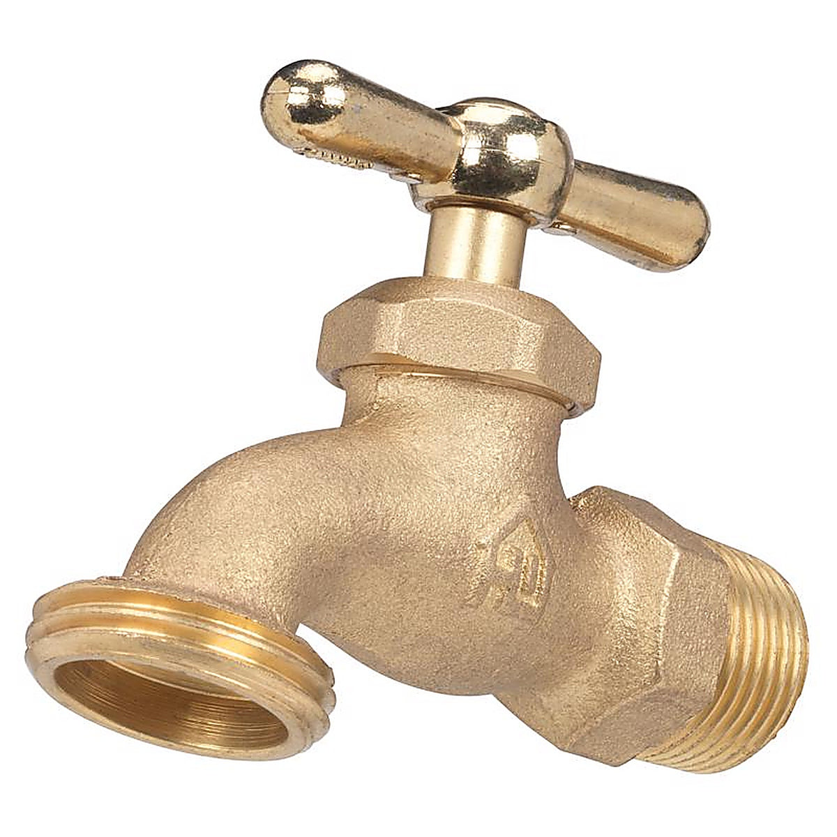 Homewerks VHBSTDF4 3/4 in. MIP X 3/4 in. MHT Brass Hose Bibb