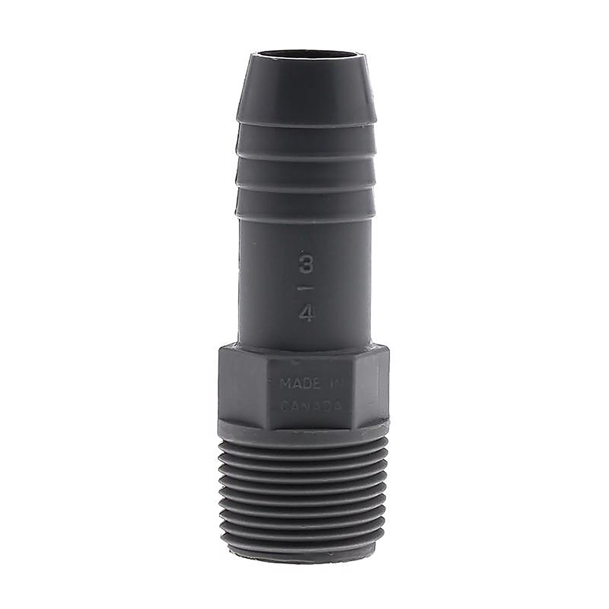 Boshart Industries UPPA-07 3/4 in. MPT in. X 3/4 in. D Insert Polypropylene Male Adapter 10 pk