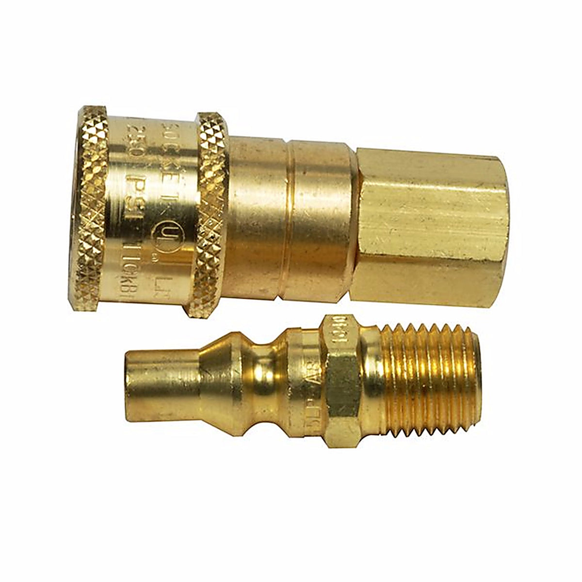 Mr. Heater F276190 1/4 in. Dia. x 1/4 in. Dia. Brass FPT x MPT Quick Connect Adapter