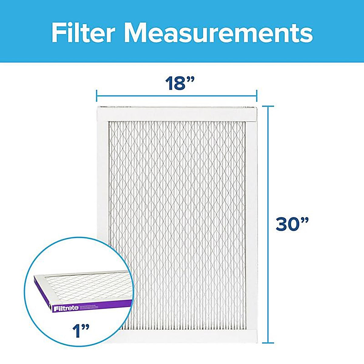 3M 2028DC-4 Filtrete 18 in. W X 30 in. H X 1 in. D 12 MERV Pleated Air Filter 1 pk