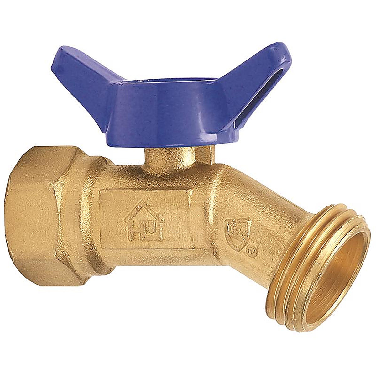 Homewerks VHNQTRB3 1/2 in. FIP Ah X 3/4 in. MHT Brass No-Kink Hose Bibb