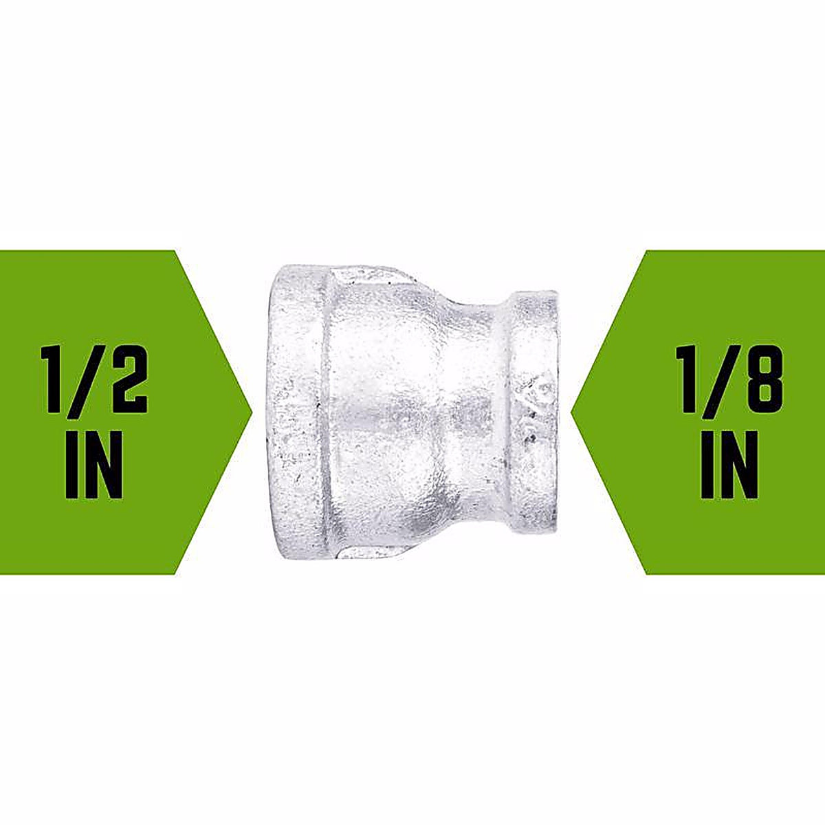 Mueller 511-330HC 1/2 in. FIP x 1/8 in. Dia. FIP Galvanized Malleable Iron Reducing Coupling