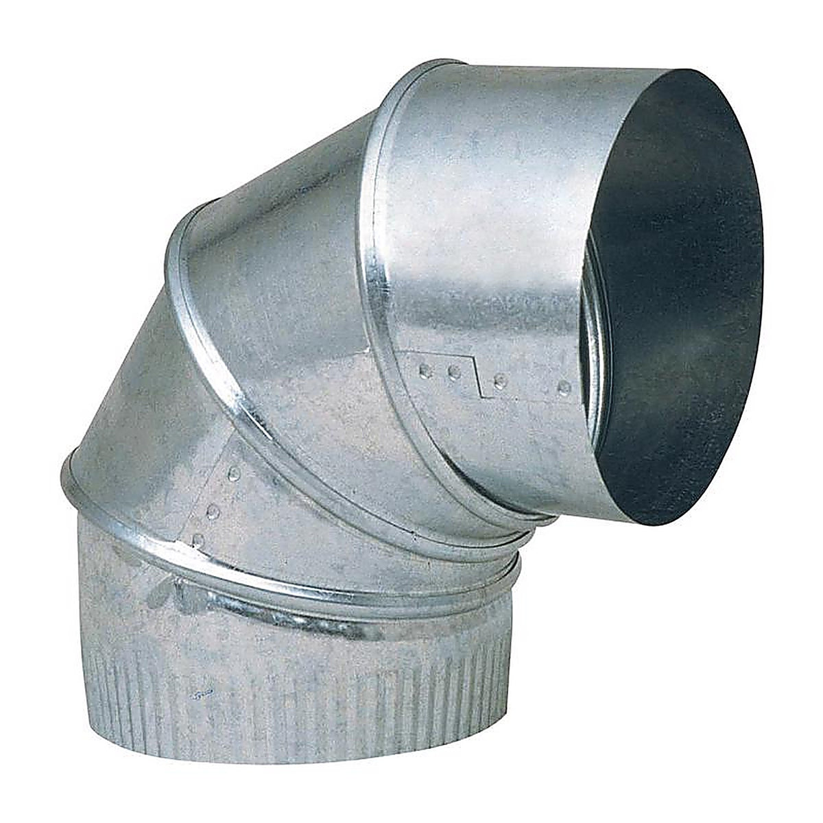 Imperial GV0293-C 6 in. Dia. x 6 in. Dia. Adjustable 90 deg. Galvanized Steel Furnace Pipe Elbow