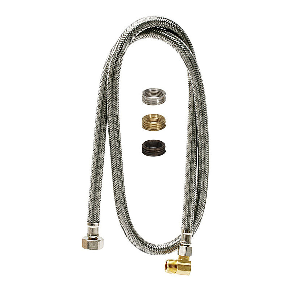 Fluidmaster - 1W72CU - 3/8 In. Compression X 1/2 In. D Fip 72 In. Stainless Steel Dishwasher Supply Line