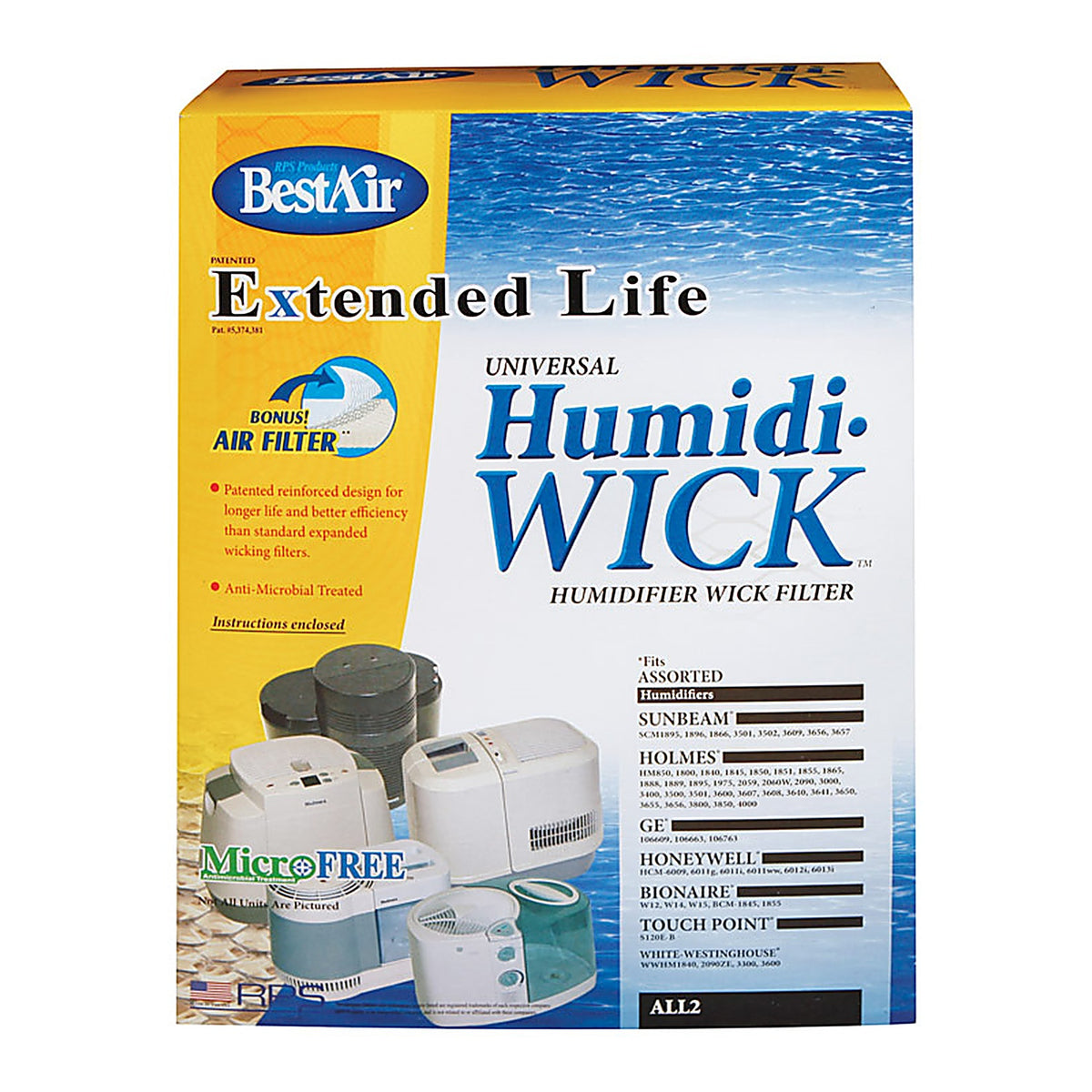 Bestair - ALL-2-PDQ-3 - Humidifier Wick 1 Pack