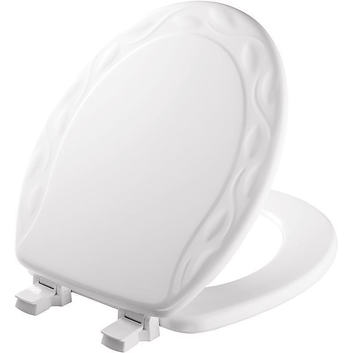 Bemis 34EC000 Mayfair Never Loosens Round White Molded Wood Toilet Seat