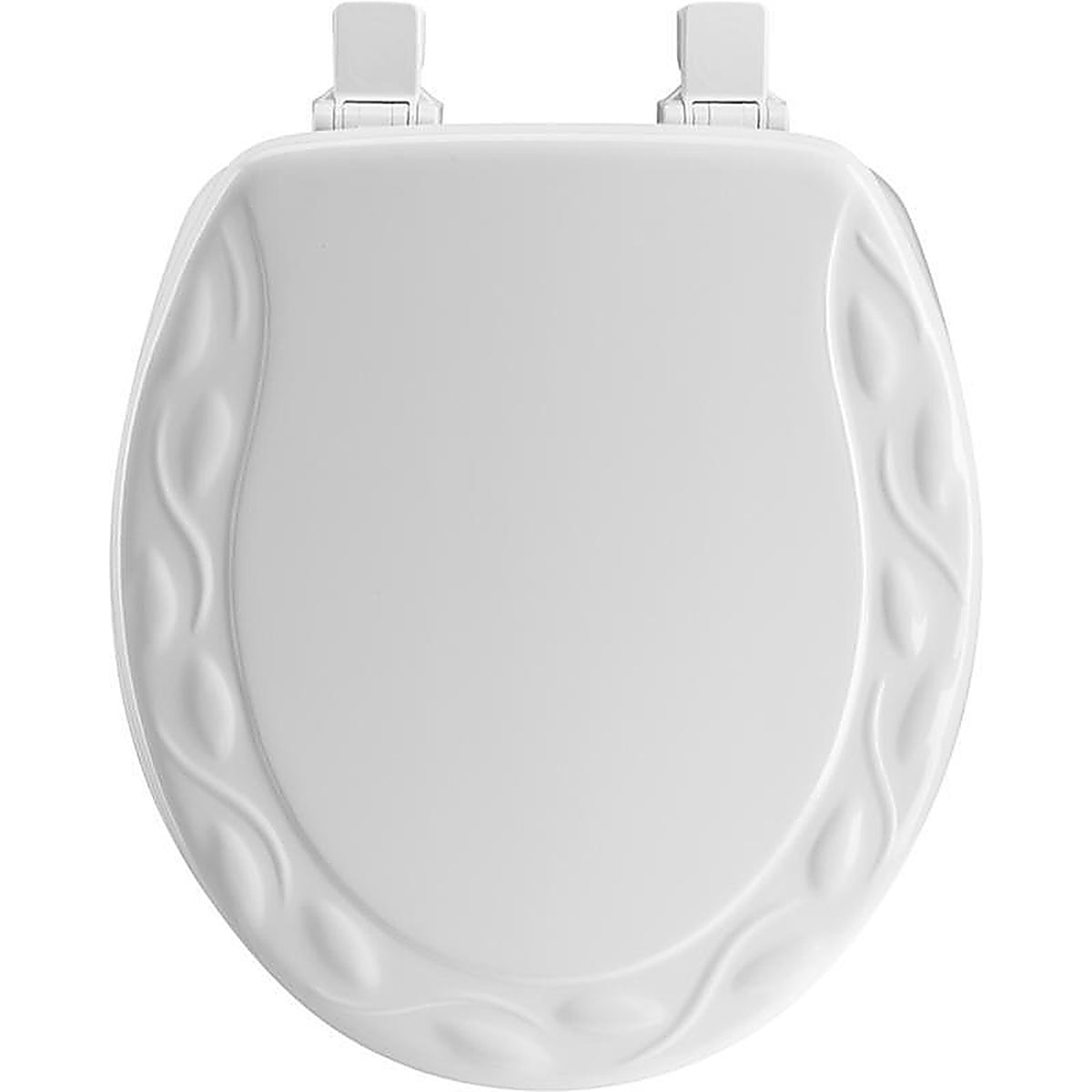 Bemis 34EC000 Mayfair Never Loosens Round White Molded Wood Toilet Seat