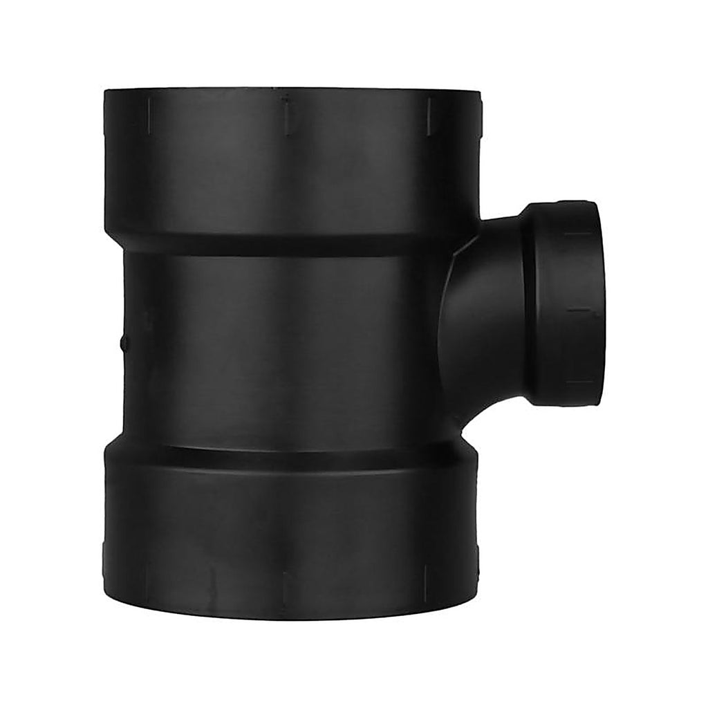 Charlotte Pipe ABS004011800 4 in. Hub x 2 in. Dia. Hub ABS Sanitary Tee