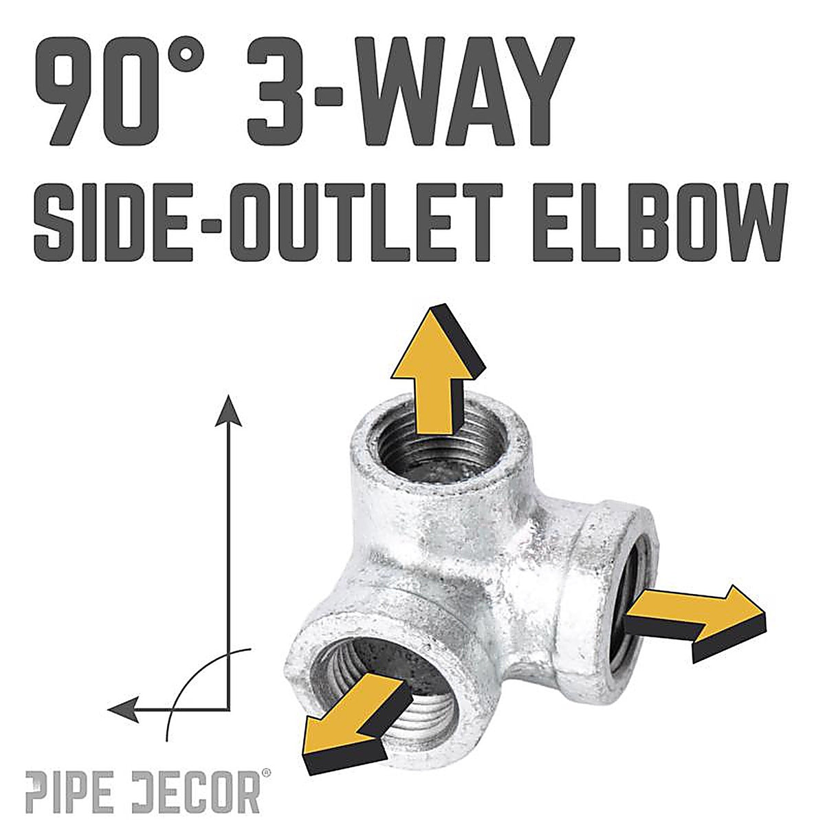 STZ - 311SOE-34 - Industries 3/4 In. Fip Each X 3/4 In. D Fip 3/4 In. D Fip Galvanized Malleable Iron Side Out Elb